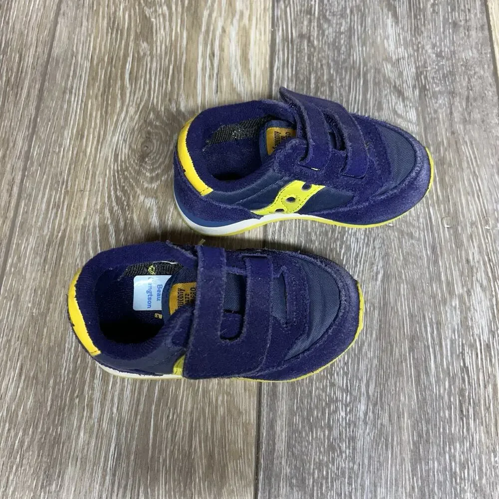 Saucony Jazz Low Pro SL264801 Blue Yellow Youth Infant US Size 5.5 Sneaker Shoes